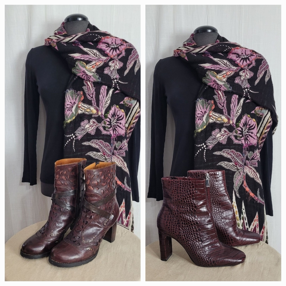 Floral Scarf / REVERSIBLE / - Picture 10 of 13